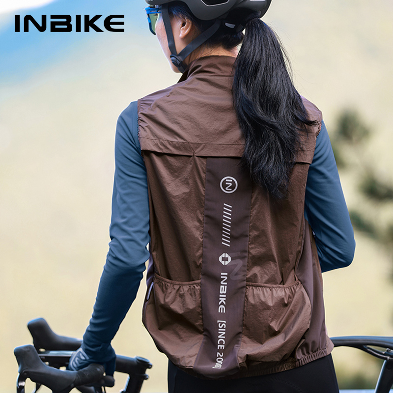 Mountain Biking Rain Jacket - INBIKE rompi bersepeda wanita, rompi tanpa