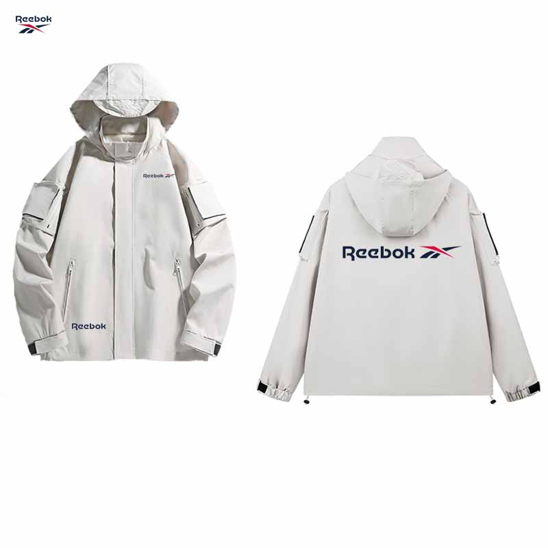 Mountain Biking Rain Jacket - Jaket berkerah resleting logo Reebok -