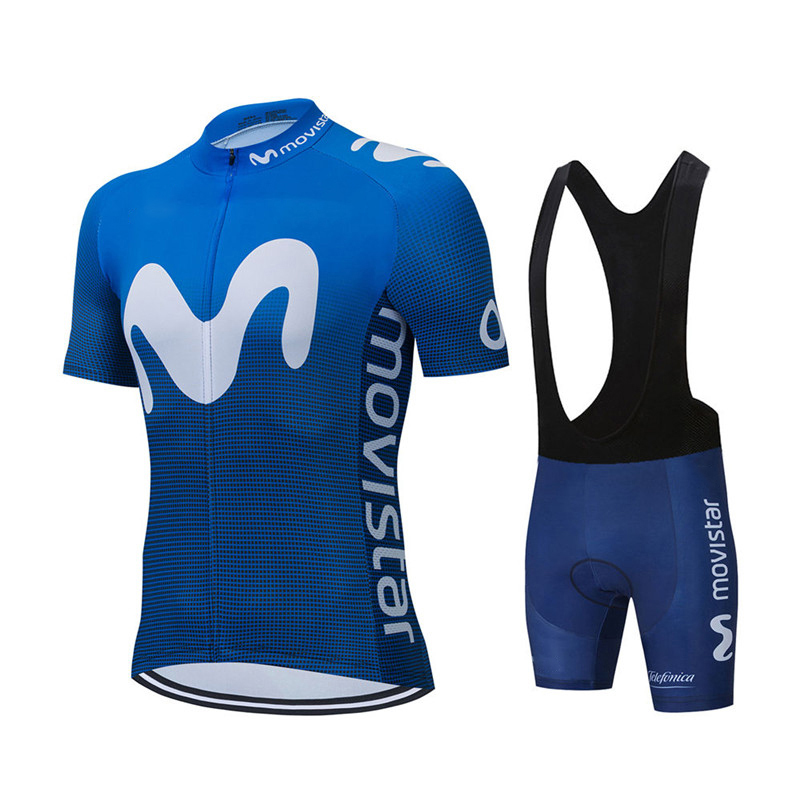 Mountain Biking Pants - Set Jersey Bersepeda Tim Movistar Musim
