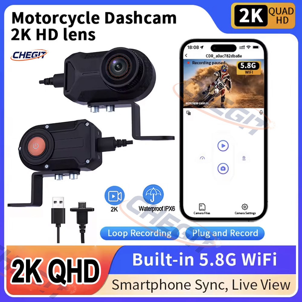 Mountain Biking Images - DVR Sepeda Motor 2K HD WiFi
