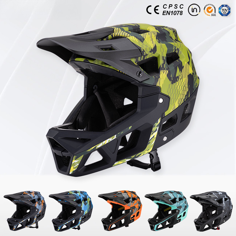 Mountain Biking Races - Helm Sepeda Gunung Full Face Dewasa