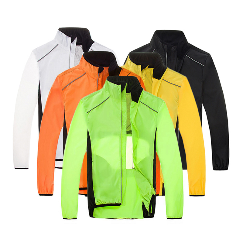 Jaket Bersepeda Angin Oranye M - Mountain Biking Rain Jacket ulasan dan harga