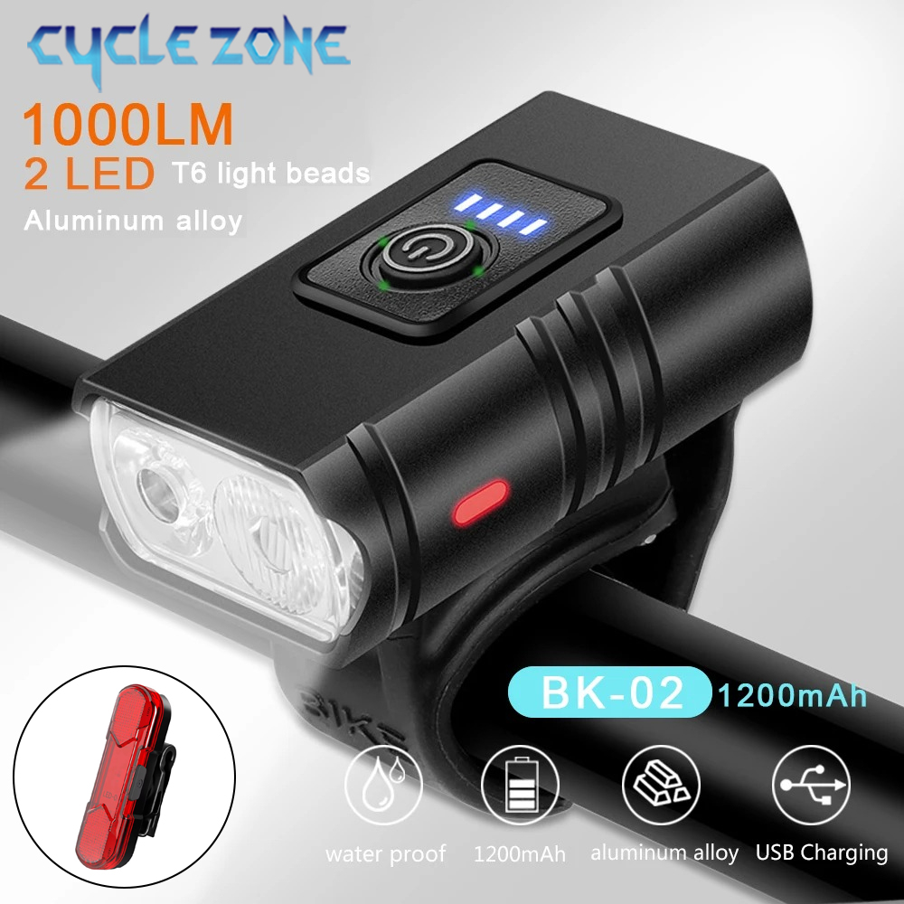 2 Lampu Depan Sepeda LED 1000L - Mountain Biking Zone 2 ulasan dan harga