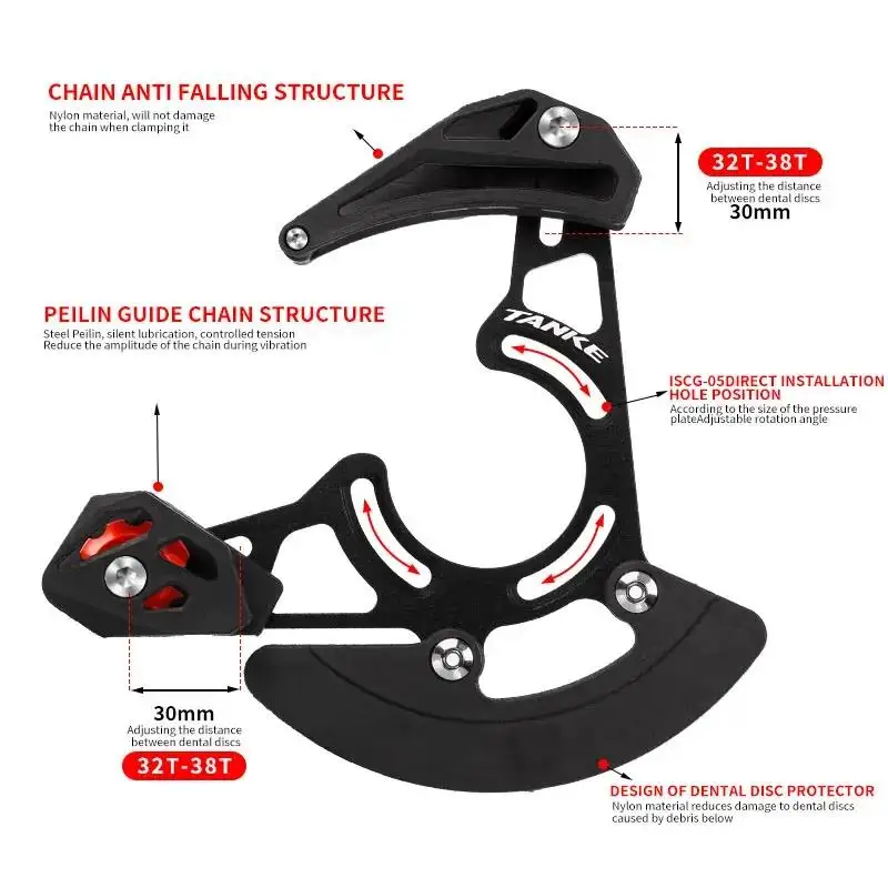 Pelindung Rantai Sepeda TANKE  - Chain Guide Iscg ulasan dan harga