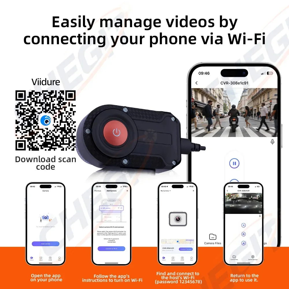 DVR Sepeda Motor 2K HD WiFi de - Mountain Biking Images ulasan dan harga